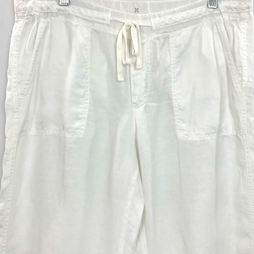 Caslon Nordstrom  100% linen drawstring off white pants plus 1X - Picture 5 of 10